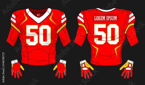 Football jersey template vector mockup
