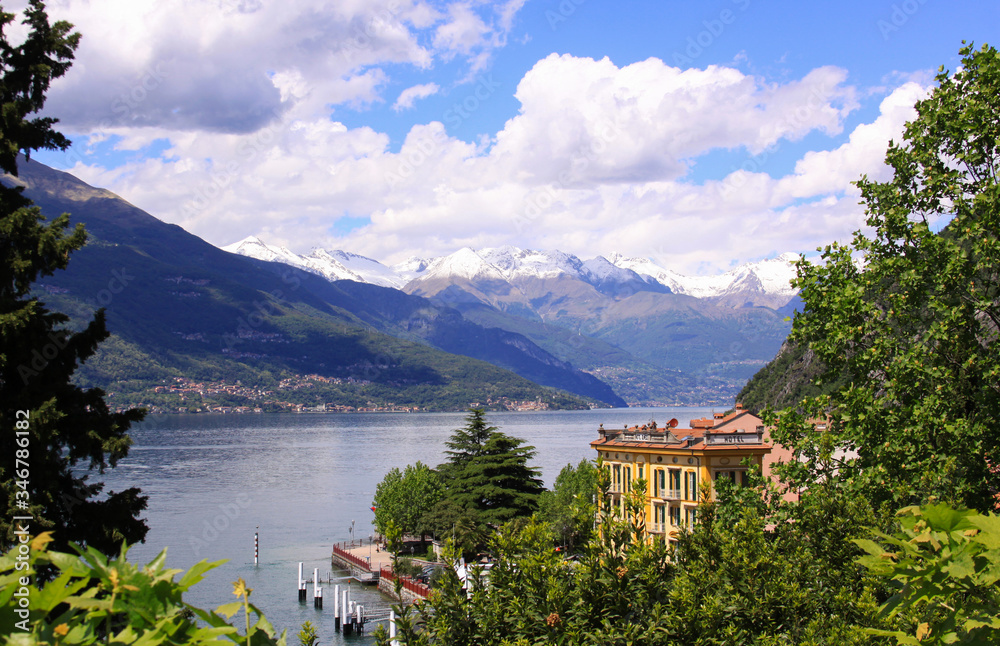 Lake Como landscape in Varenna, Lombardy, Italy