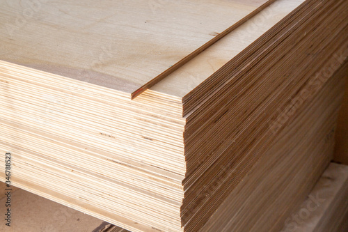 Plywood for construction.Finishing material. Building material. photo