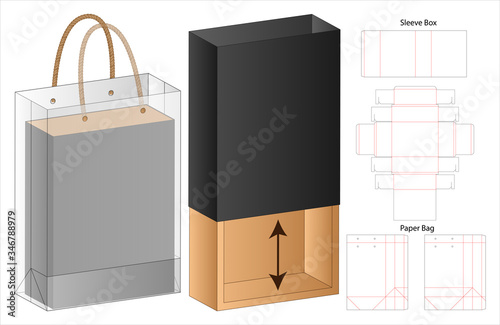 Box packaging die cut template design. 3d mock-up