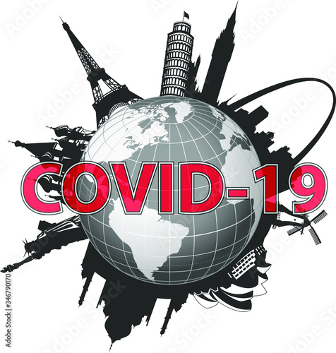 World map of Coronavirus (Covid-19), Countries with Covid-19, Covid 19 map confirmed cases report worldwide globally.  Coronavirus spread.