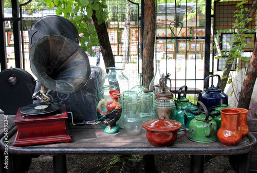 Flea market in Moscow, Russia