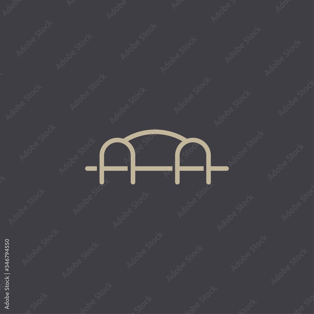 Fototapeta premium Bridge logo design with premium concept