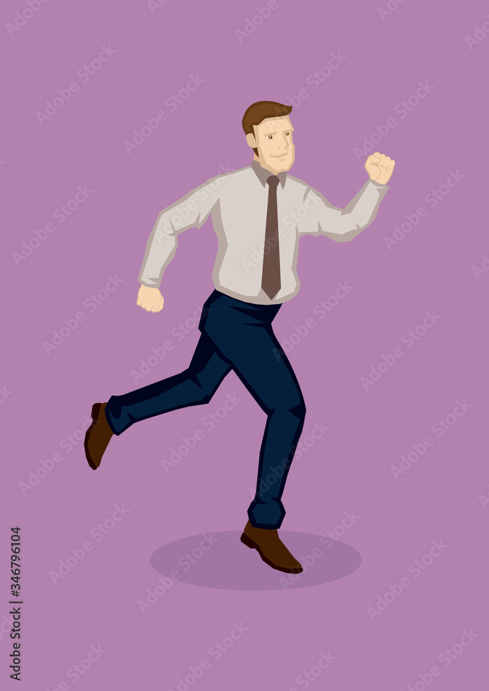 Running Man Cartoon Vector Illustration