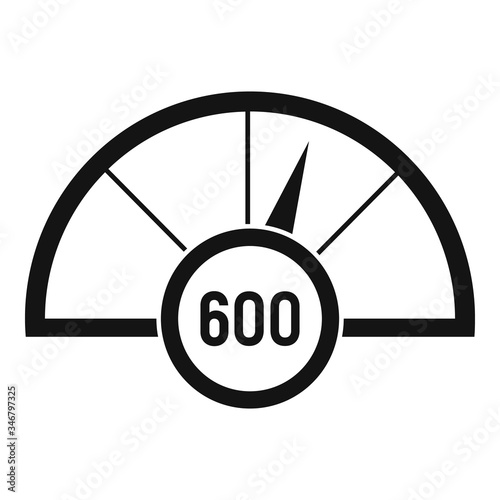 Poor level score icon. Simple illustration of poor level score vector icon for web design isolated on white background