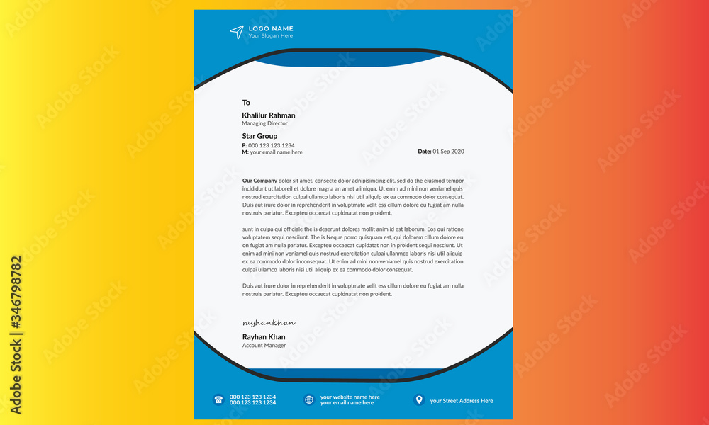 Professional Business Letterhead Template Professional Business Letterhead Template
