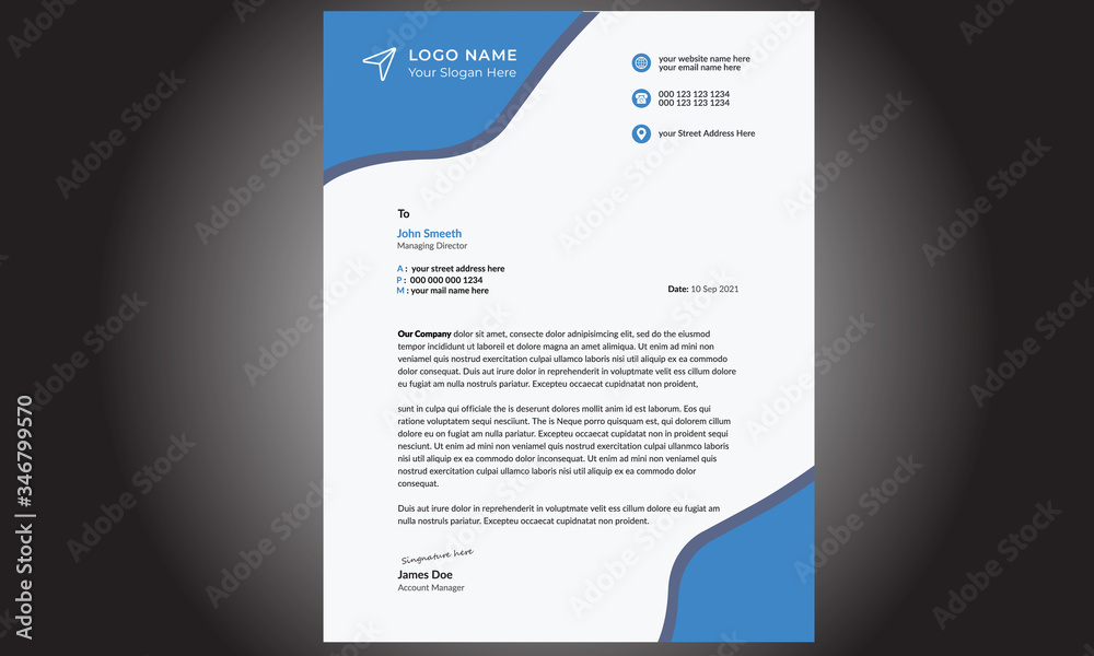 Professional Business Letterhead Template Professional Business Letterhead Template