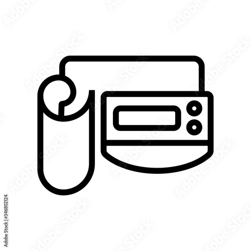 automatic blood pressure monitor icon vector. automatic blood pressure monitor sign. isolated contour symbol illustration