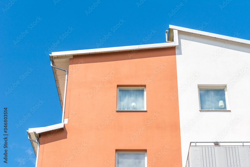 Modern Luxury Apartment Building Blue Sky Facade Home Residential Structure
