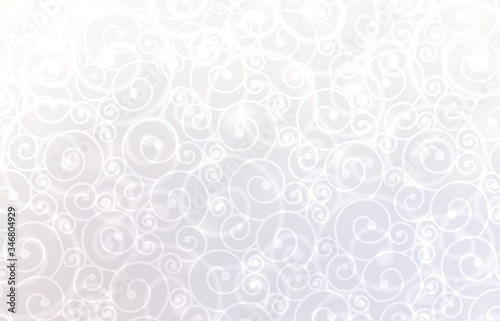 Winter twirls white pattern. Subtle plain background. Soft texture.