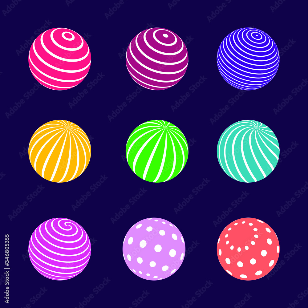 Color sphere with pattern. Logo concept Color sphere with pattern. Logo concept