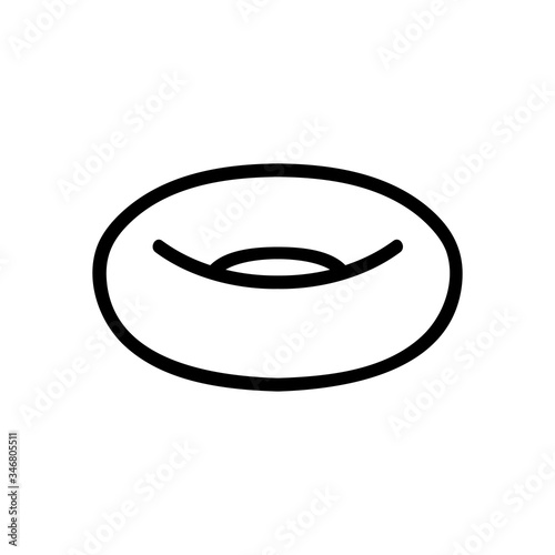 Wallpaper Mural inflatable swimming ring side view icon vector. inflatable swimming ring side view sign. isolated contour symbol illustration Torontodigital.ca