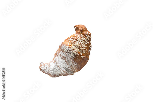 Croissant isolato su sfondo bianco