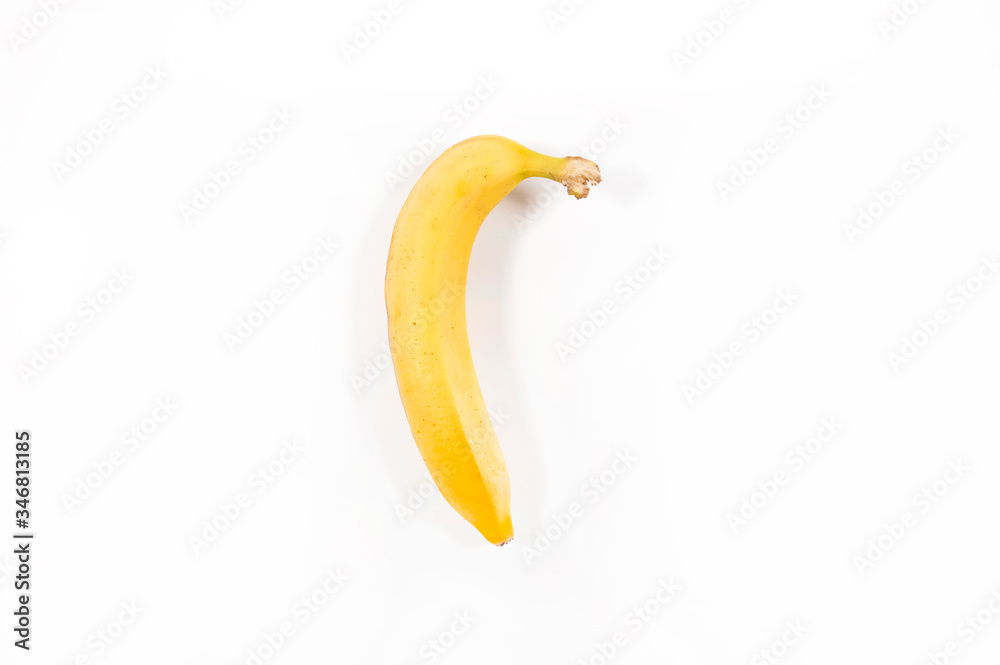 Banana on white background