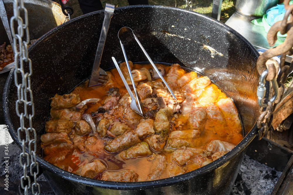 Romanian typical food named sarmale. Cabbage rolls with meat, rice and vegetables. Romanian typical food named sarmale. Cabbage rolls with meat, rice and vegetables.