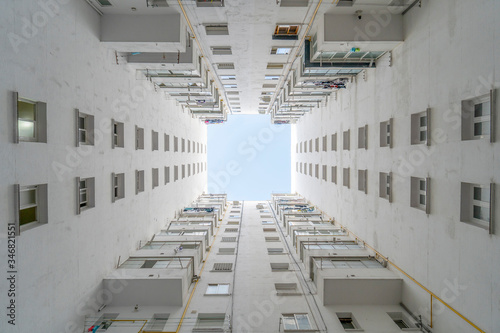 inner courtyard with sky