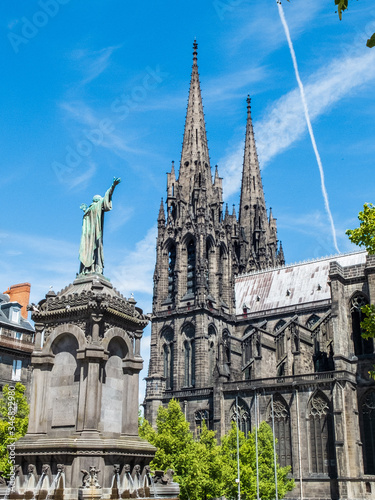 Urban II and Cathedral, Clermont-Ferrand, Puy-de-Dome, France