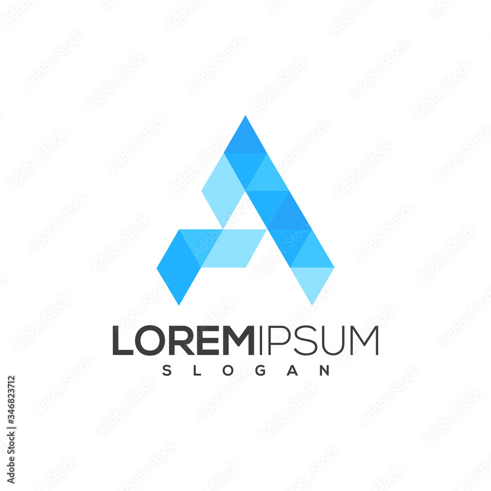 Letter A Logo Template Vector. A monogram logo vector. A symbol vector. Letter A Logo Template Vector. A monogram logo vector. A symbol vector.