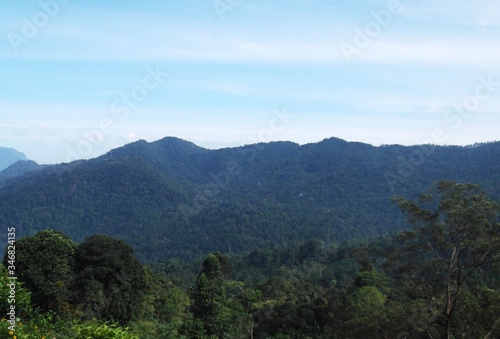 Mountain landscape with clouds 