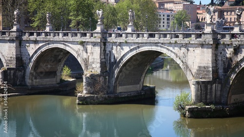 Rome landmark - Ponte Sant Angelo. Italian landmarks.