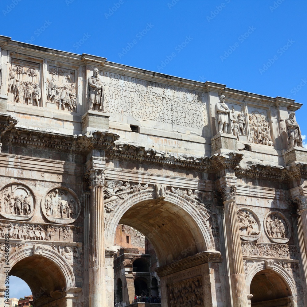 Obraz premium Rome, Italy - Constantine Arch. Italian landmarks.