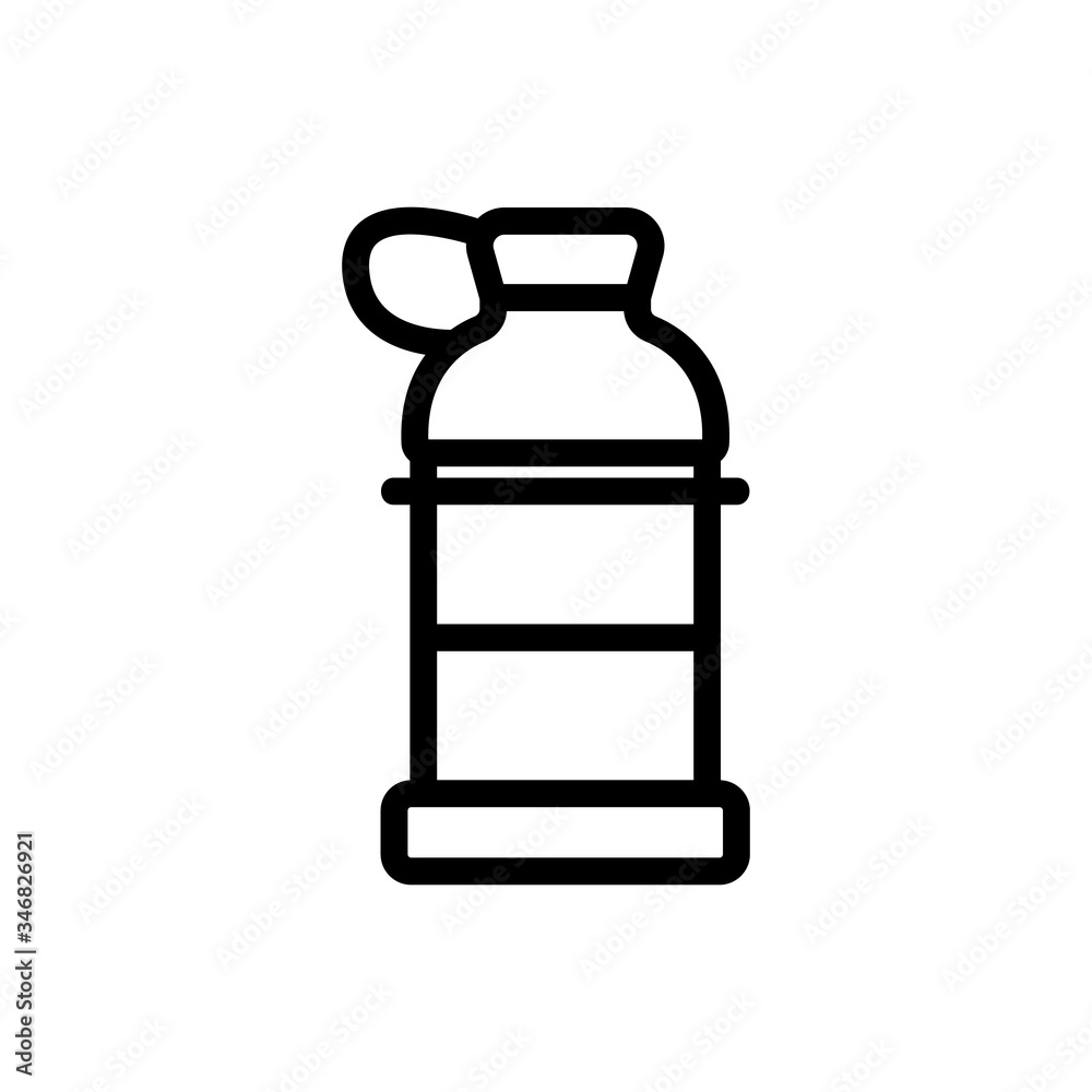 shaker bottle with hinged lid icon vector. shaker bottle with hinged lid sign. isolated contour symbol illustration shaker bottle with hinged lid icon vector. shaker bottle with hinged lid sign. isolated contour symbol illustration