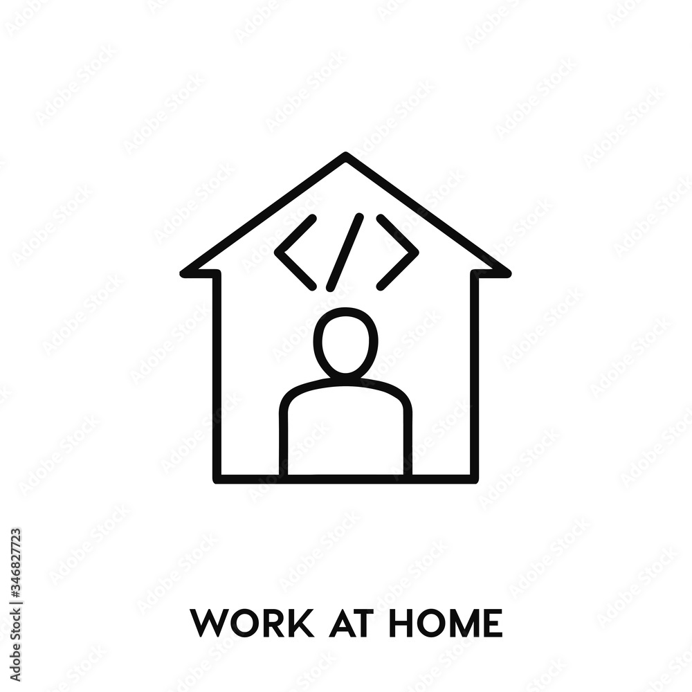 work at home icon vector. work at home sign symbol work at home icon vector. work at home sign symbol