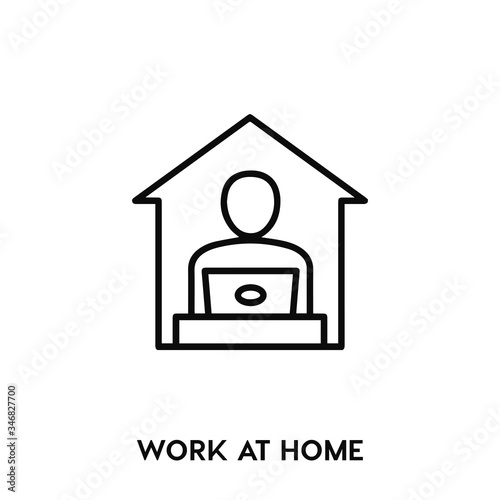 work at home icon vector. work at home sign symbol