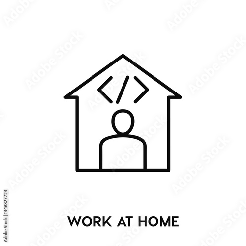 work at home icon vector. work at home sign symbol