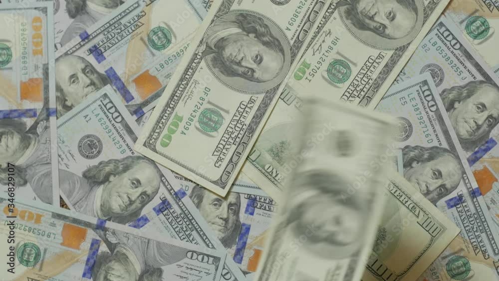 Stack pile of dollars mans hands throw count 100 bills background Stack pile of dollars mans hands throw count 100 bills background