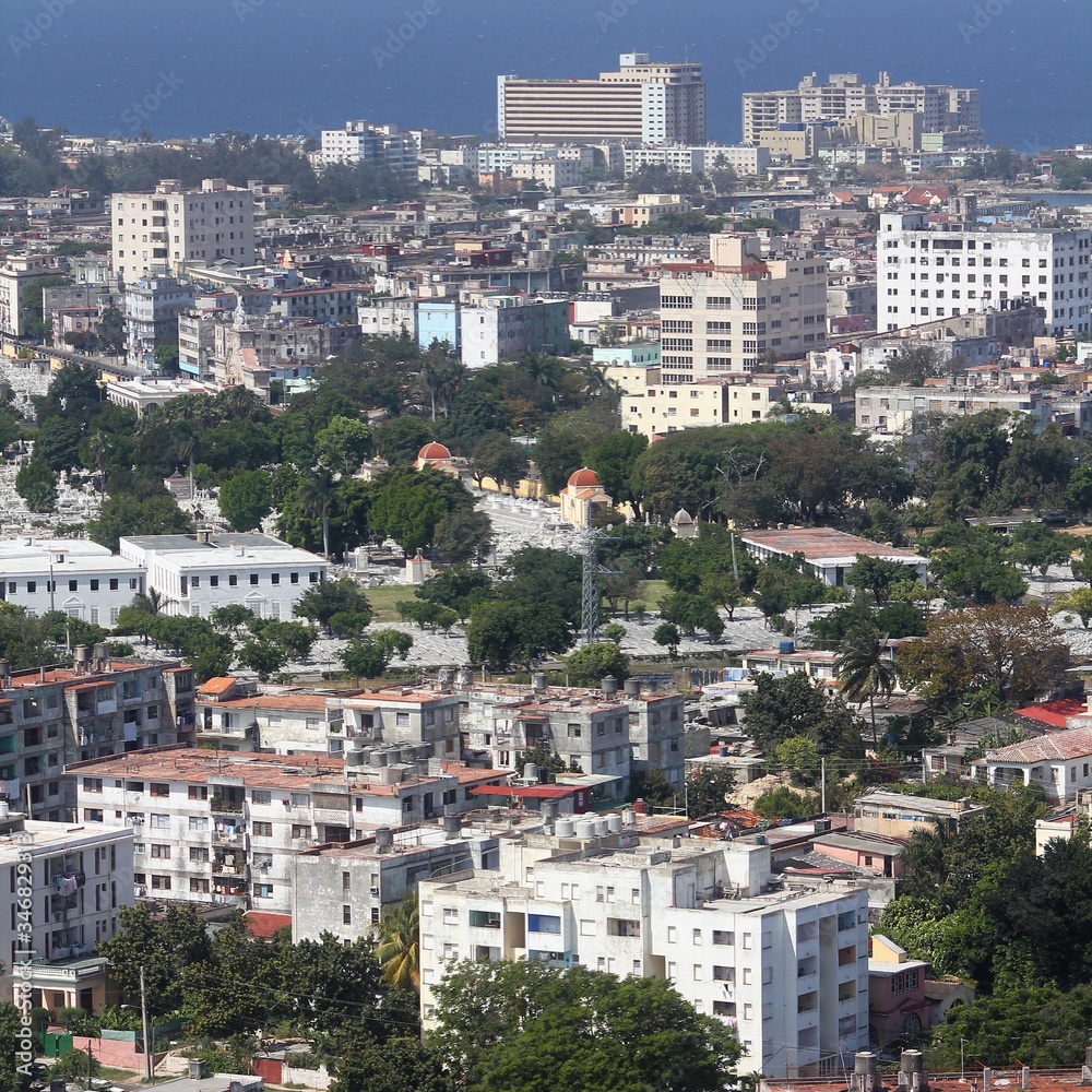 Havana city aerial view