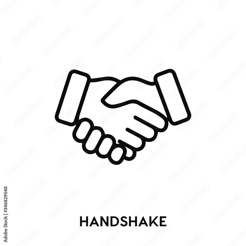 handshake icon vector. handshake sign symbol