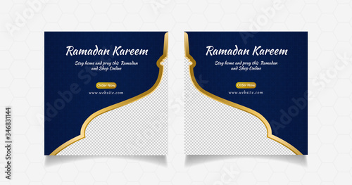 Ramadan Kareem Social Media Template. Shop Online Banner for Advertisement