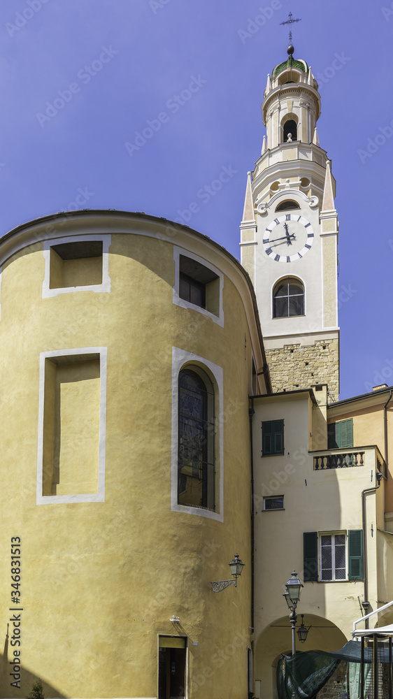 Building and clock tower of Concattedrale di San Siro