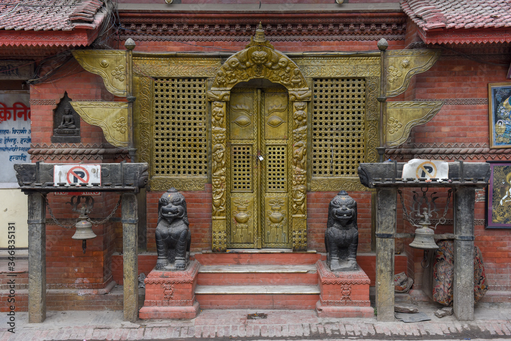 Old temple in the center of Kathmandu on Nepal