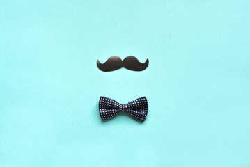 bowtie and moustache