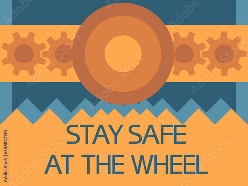 Stay safe at the wheel.
Industrial injuries, graphic poster with textual information.