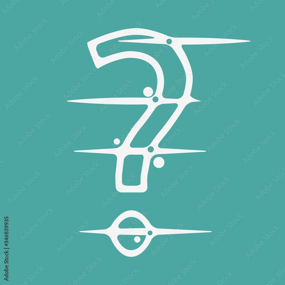 Abstract Question Mark Icon. Flat design. Vector Illustration on white background Abstract Question Mark Icon. Flat design. Vector Illustration on white background