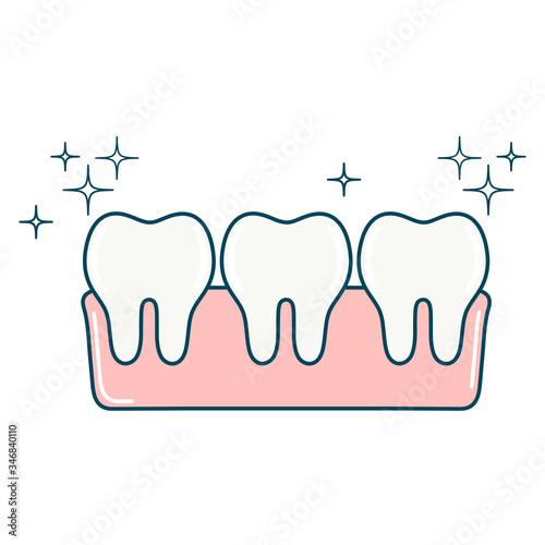 Shiny teeth