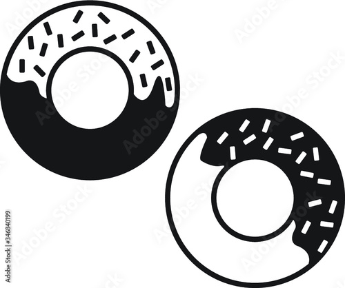 Doughnut vector icon, dessert icon