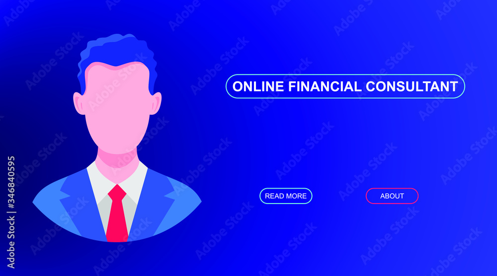 Online financial consultation concept. Can use for web banner, infographics. Flat vector illustration