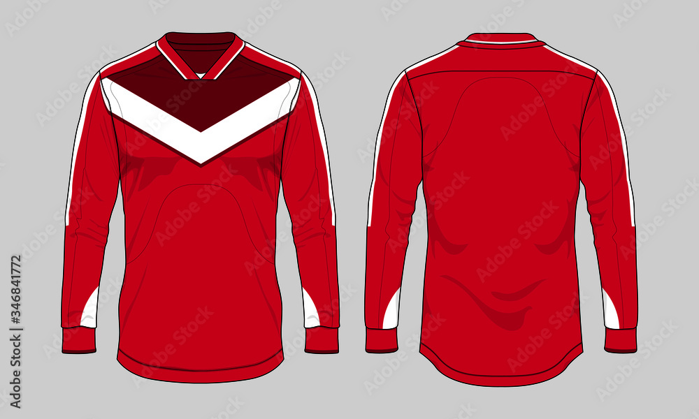 Football soccer jersey design template set vector long sleeve Stock Vector  | Adobe Stock