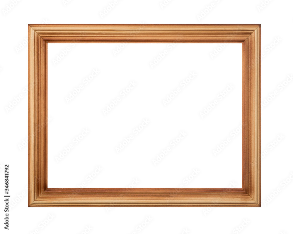 thin wooden photo frame isolated on white background thin wooden photo frame isolated on white background