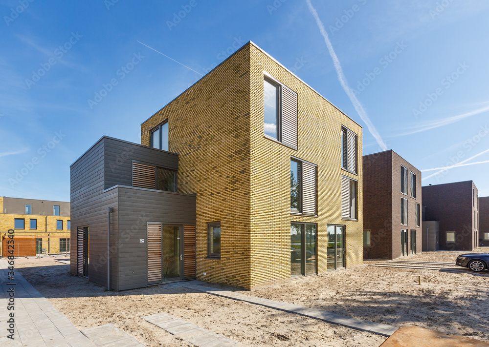 new architectural home with unfinished garden new architectural home with unfinished garden