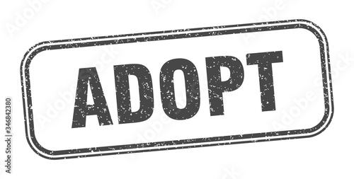 adopt stamp. adopt square grunge sign. label
