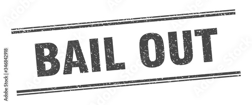 bail out stamp. bail out label. square grunge sign
