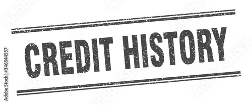 credit history stamp. credit history label. square grunge sign