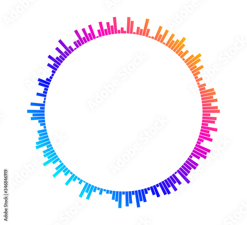 Color circle equalizer isolated on white background13