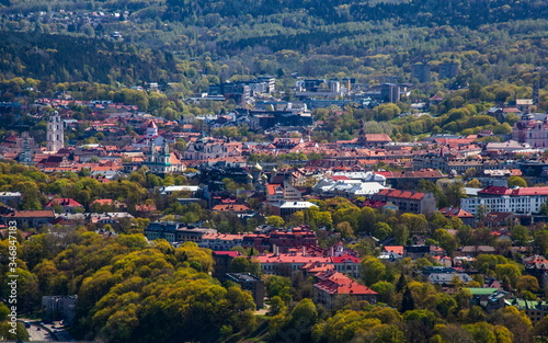 Fototapeta Naklejka Na Ścianę i Meble -  Aerial view of the city of Vilnius