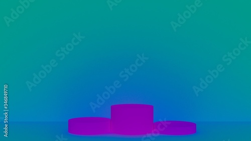 Simulation cylindrical product showcase Geometric abstract background, classic purple scene, minimal 3D display,
